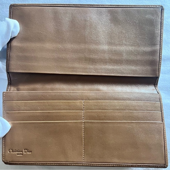 (Sold) Authentic Dior Vintage Honeycomb Monogram Long Wallet - Picture 3 of 4